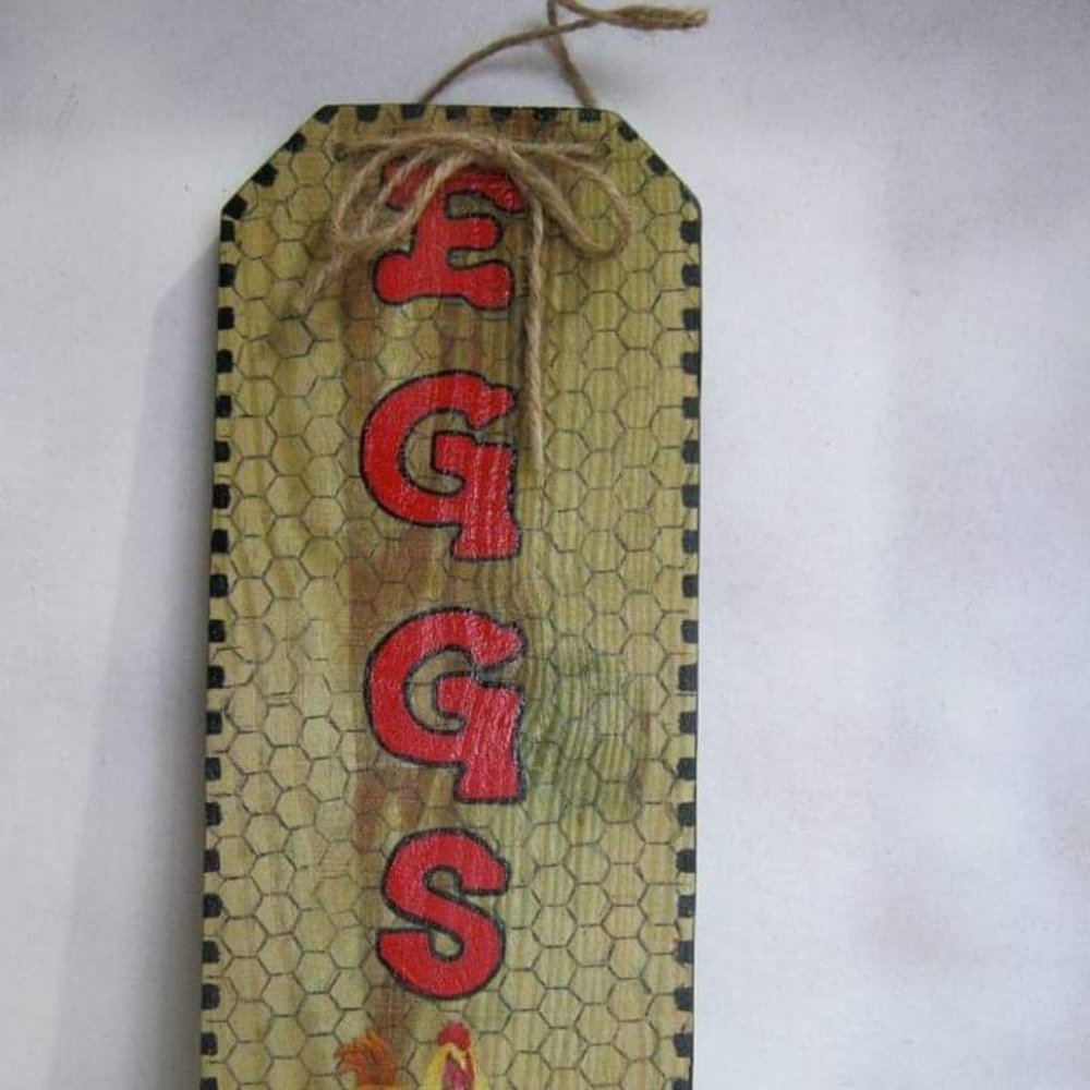wooden painted hand painted sign